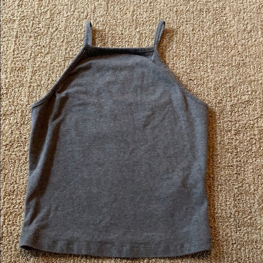 gray halter tank top